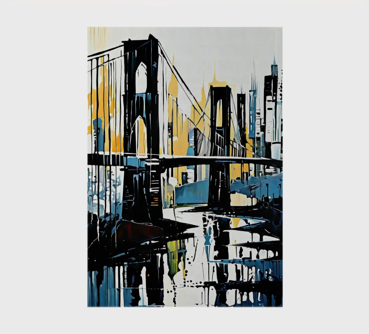 Skyline with bridge_8 notebook by Fantasie & Mystikwelten by LK