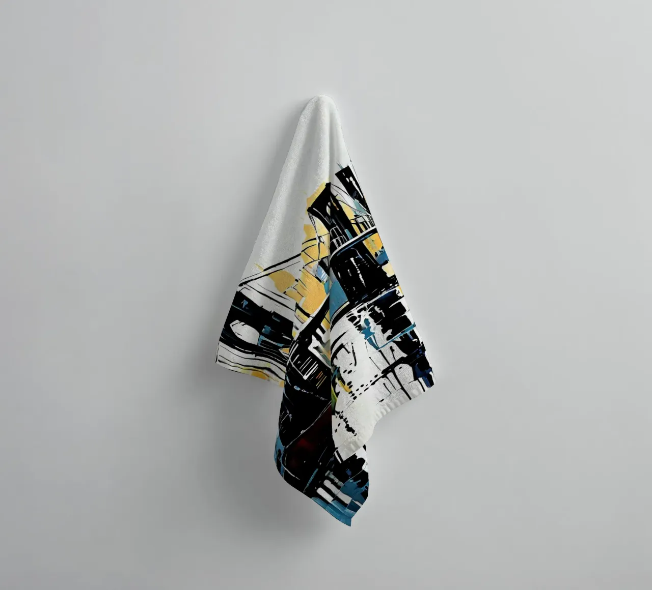 Skyline with bridge_8 towel by Fantasie & Mystikwelten by LK