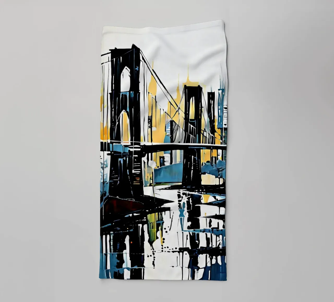 Skyline with bridge_8 towel by Fantasie & Mystikwelten by LK