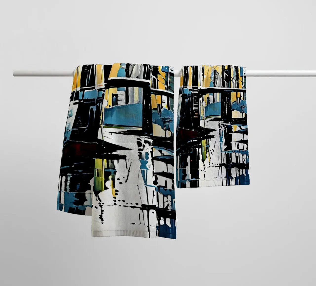 Skyline with bridge_8 towel by Fantasie & Mystikwelten by LK