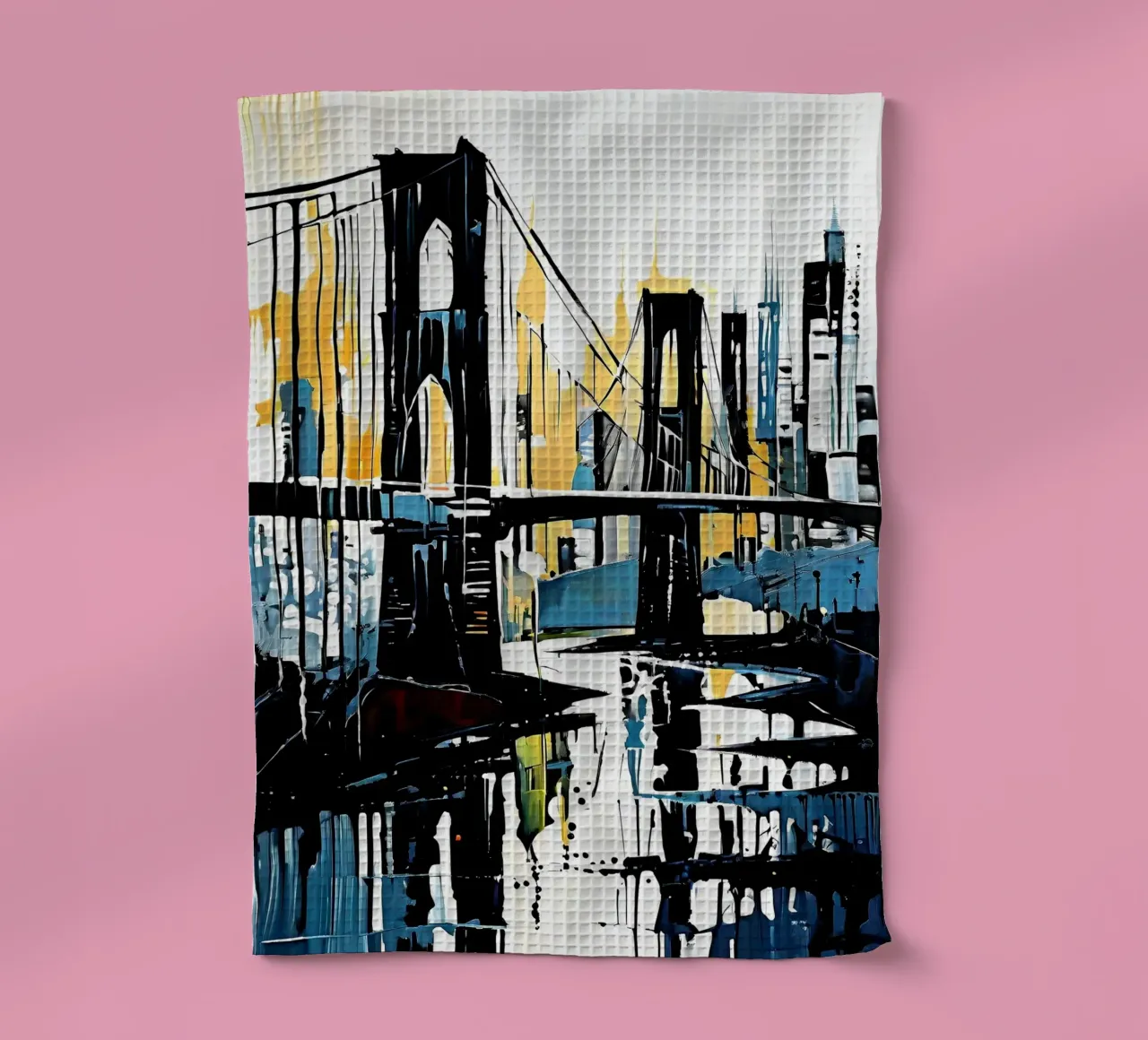 Skyline con ponte_8 canovaccio da cucina da Fantasie & Mystikwelten by LK