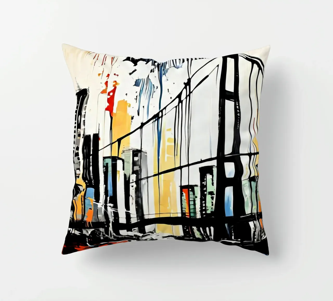 Skyline con ponte_9 cuscino da Fantasie & Mystikwelten by LK
