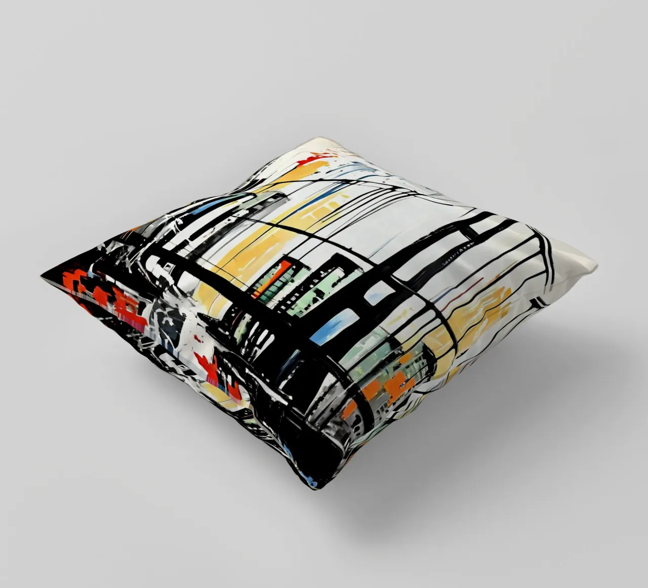Skyline con ponte_9 cuscino da Fantasie & Mystikwelten by LK