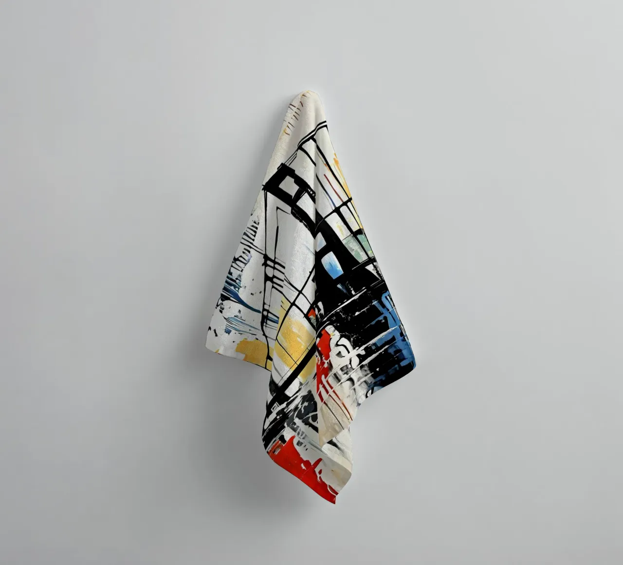 Skyline with bridge_9 towel by Fantasie & Mystikwelten by LK