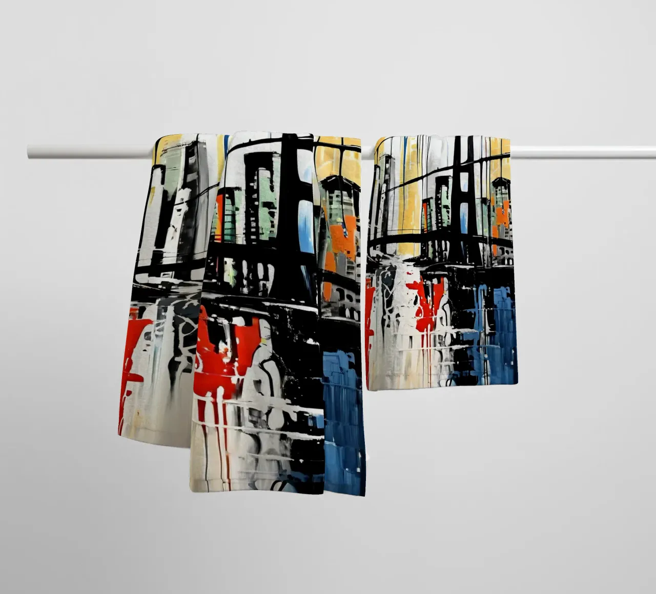 Skyline with bridge_9 towel by Fantasie & Mystikwelten by LK
