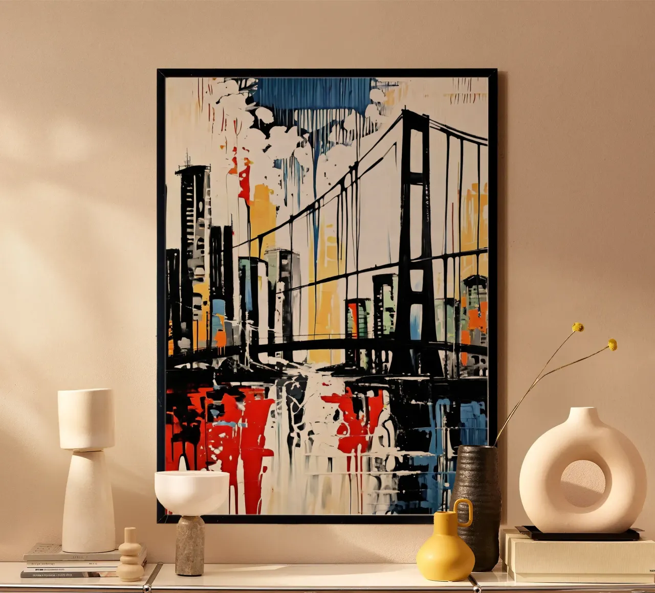 Skyline con ponte_9 poster da Fantasie & Mystikwelten by LK