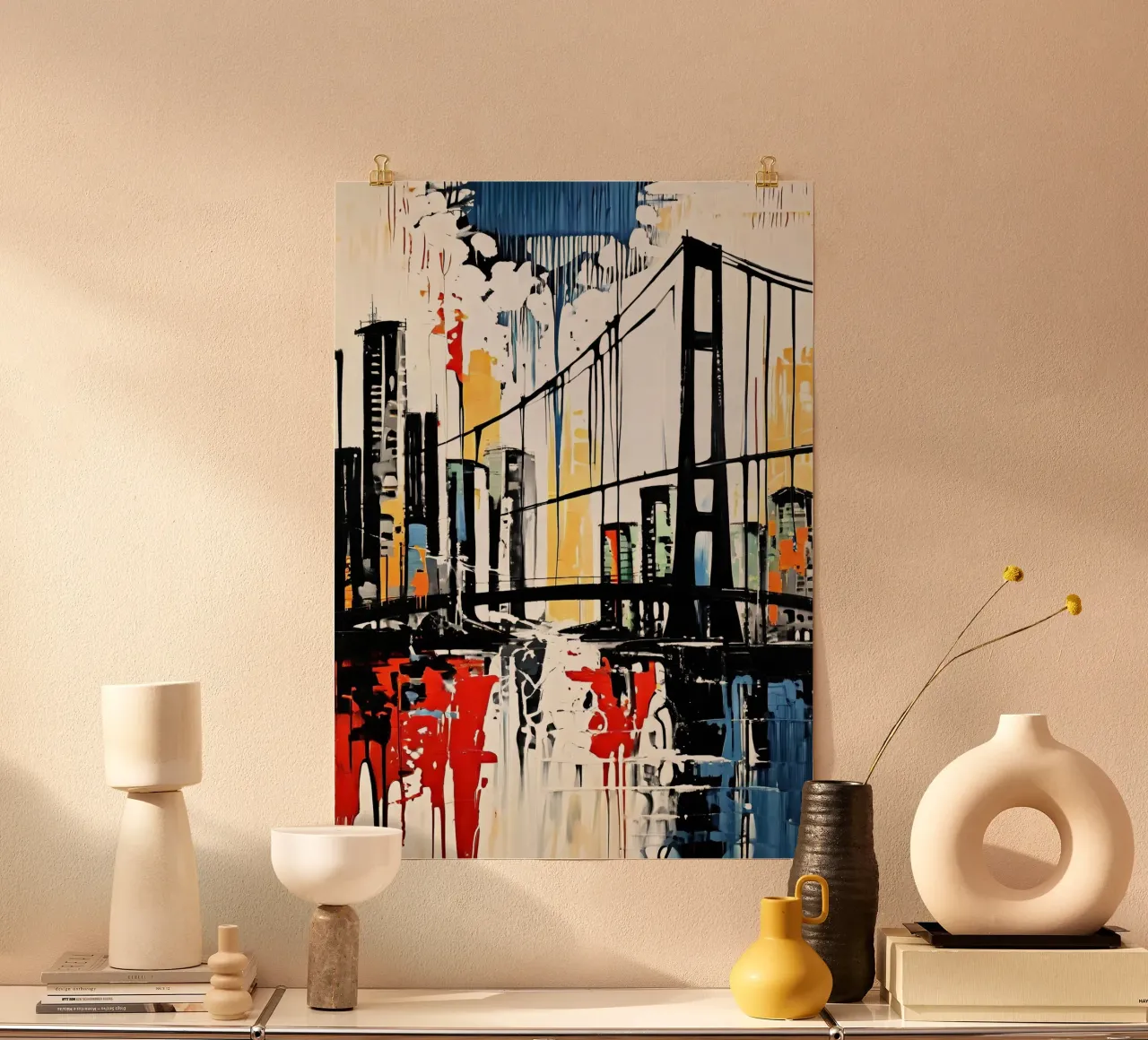 Skyline con ponte_9 poster da Fantasie & Mystikwelten by LK