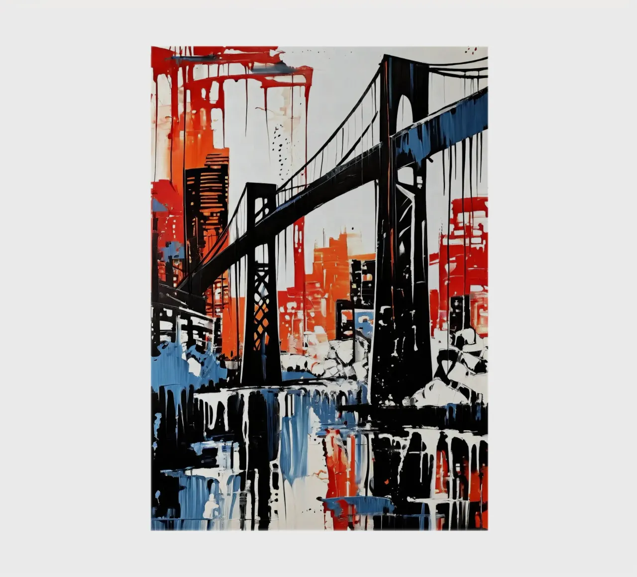Skyline with bridge_10 notebook by Fantasie & Mystikwelten by LK