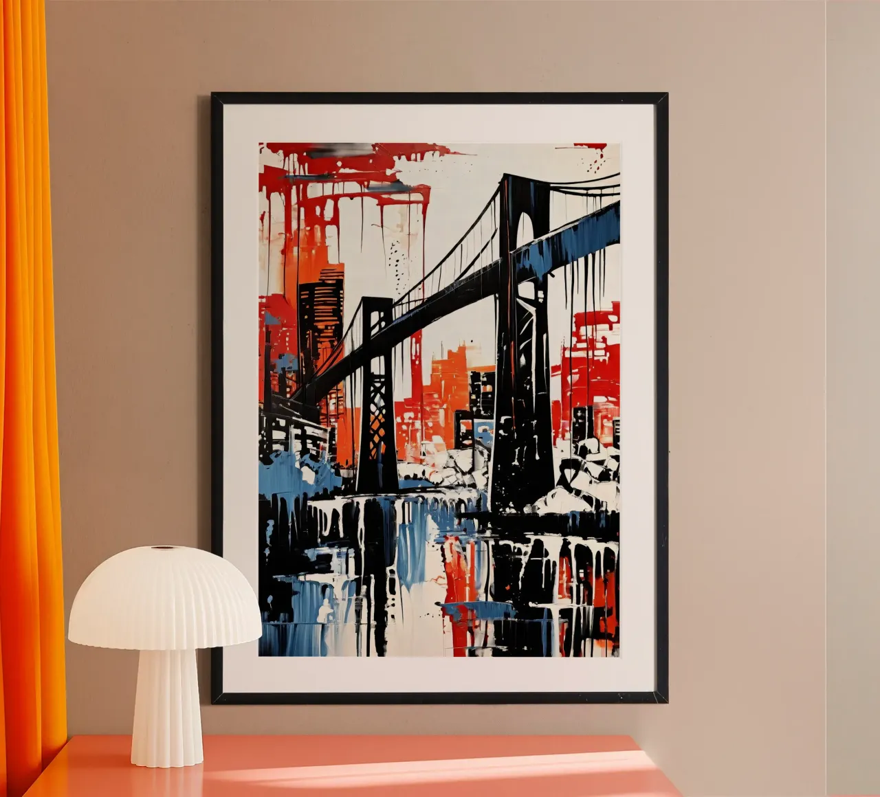 Skyline con ponte_10 poster da Fantasie & Mystikwelten by LK
