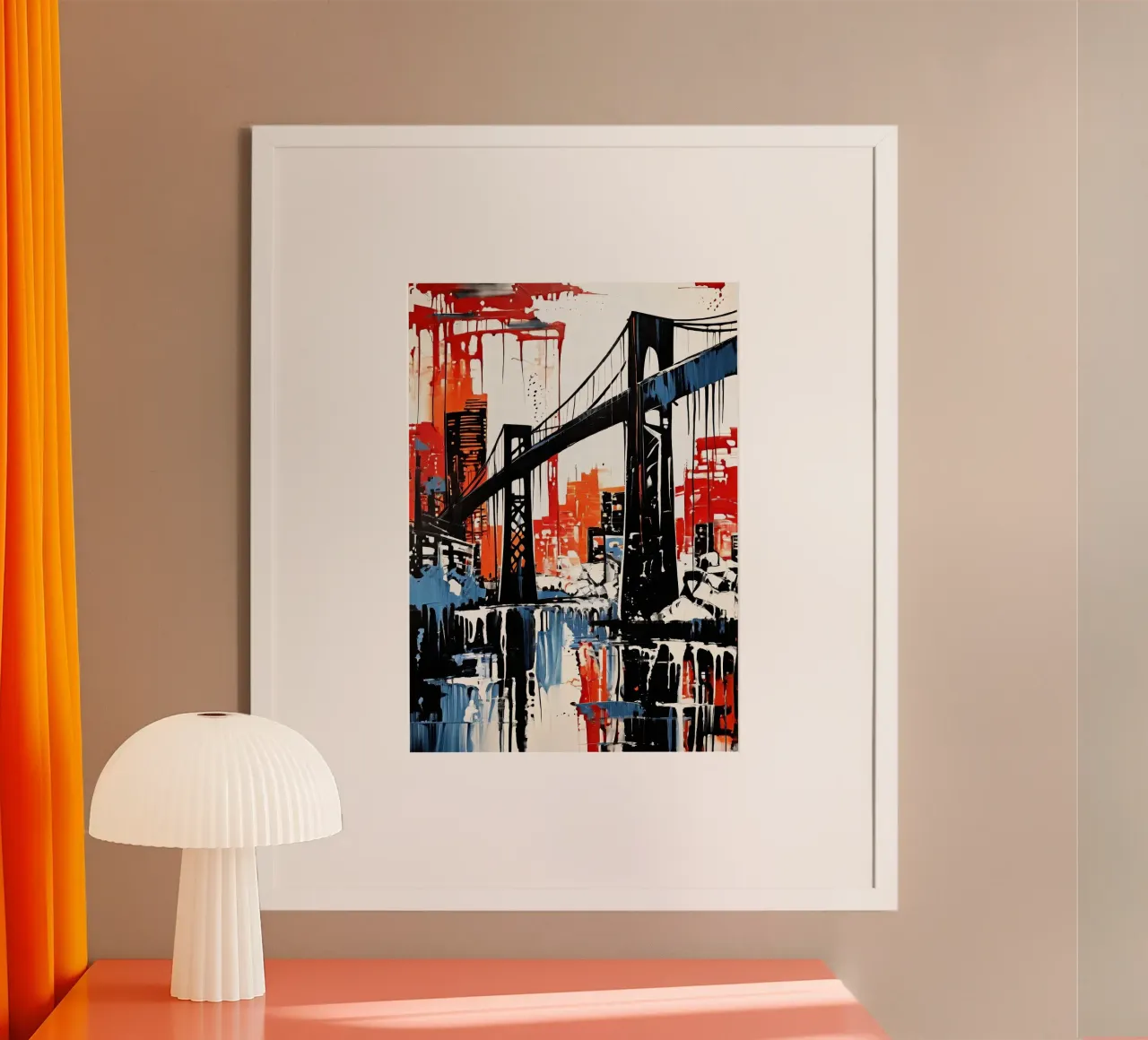 Skyline con ponte_10 poster da Fantasie & Mystikwelten by LK