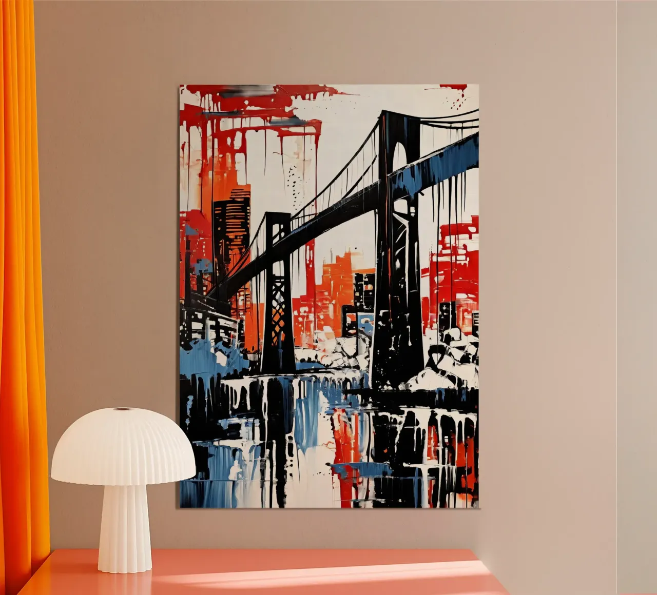 Skyline con ponte_10 poster da Fantasie & Mystikwelten by LK