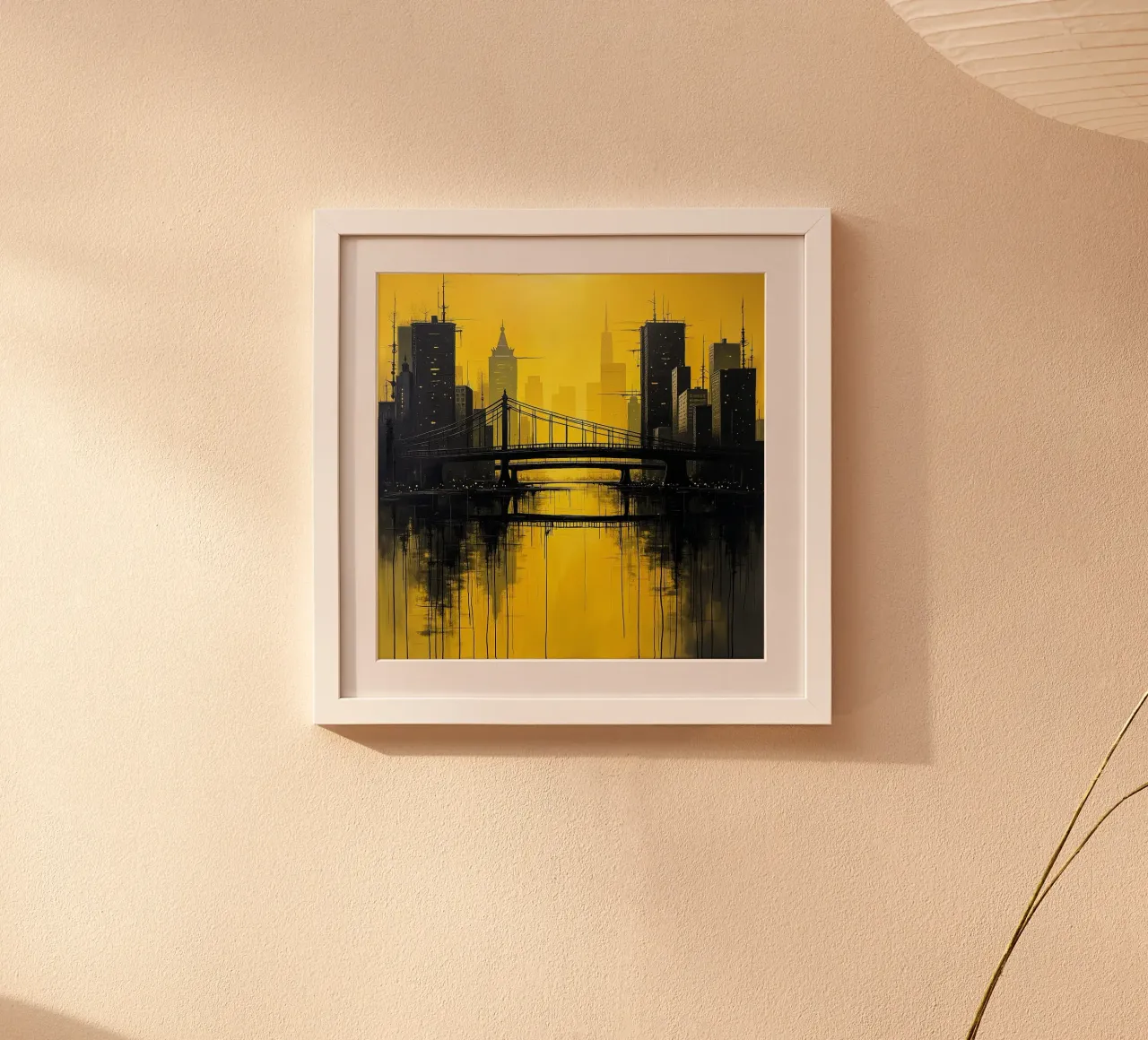 Skyline con ponte_giallo poster da Fantasie & Mystikwelten by LK