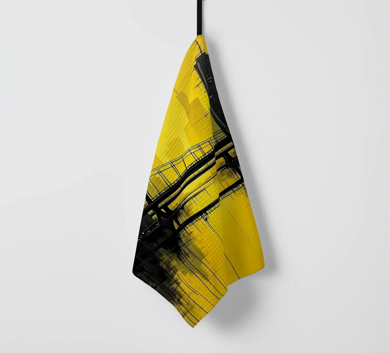Skyline avec pont_jaune torchon de Fantasie & Mystikwelten by LK