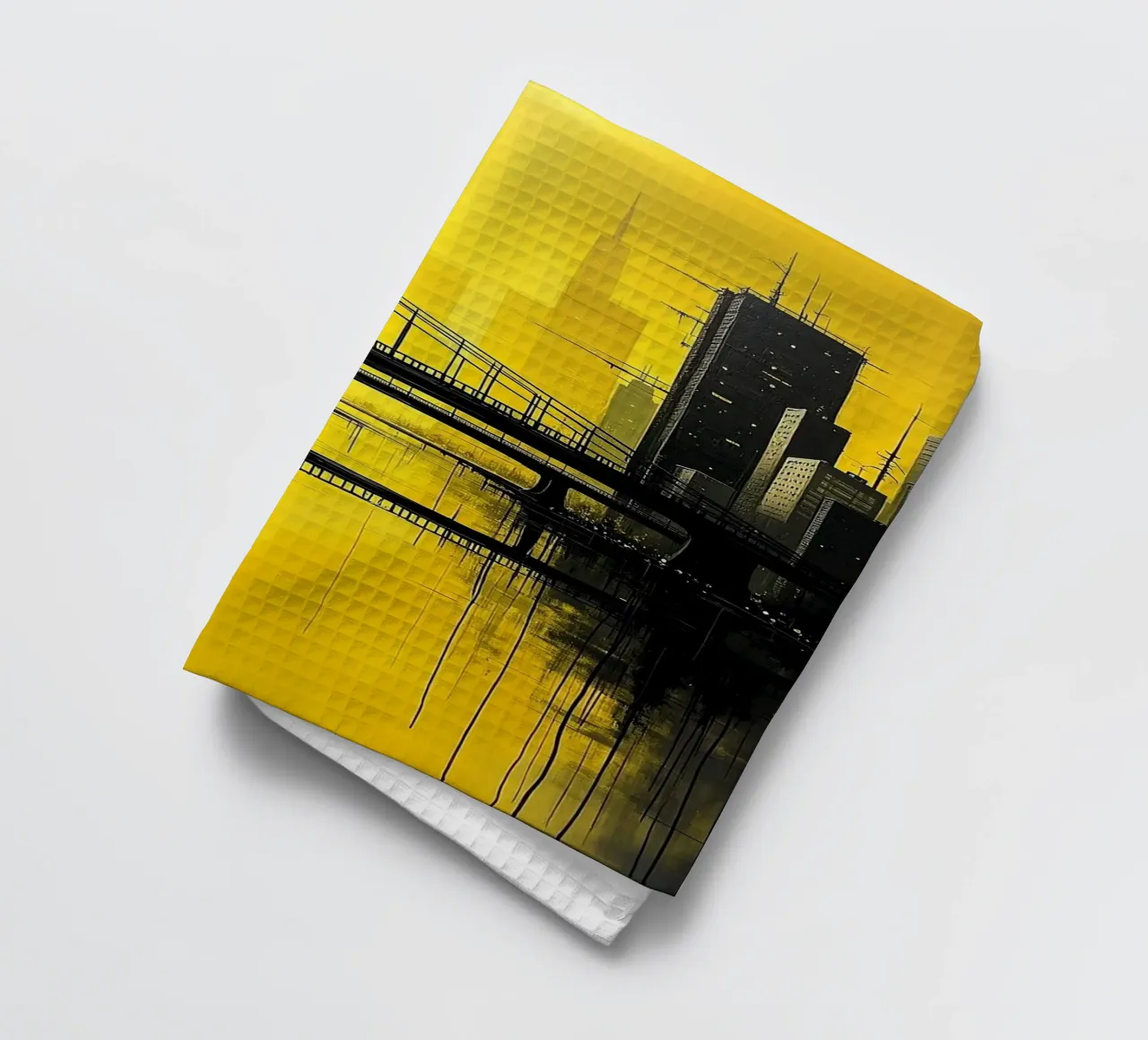 Skyline avec pont_jaune torchon de Fantasie & Mystikwelten by LK