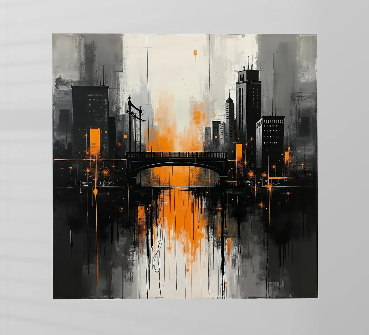 Skyline con ponte_arancio pellicola backlit da Fantasie & Mystikwelten by LK