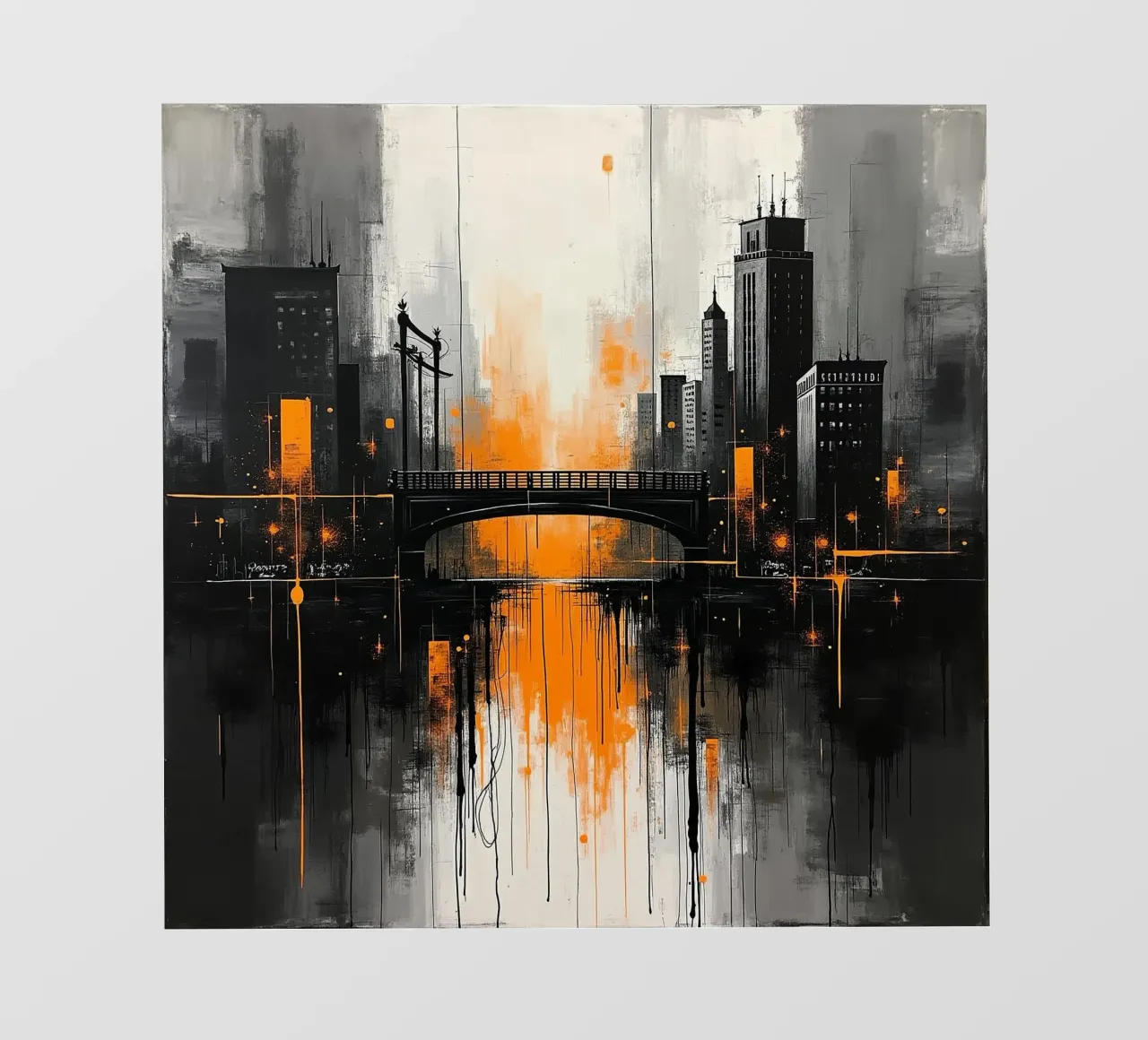 Skyline con ponte_arancio pellicola backlit da Fantasie & Mystikwelten by LK
