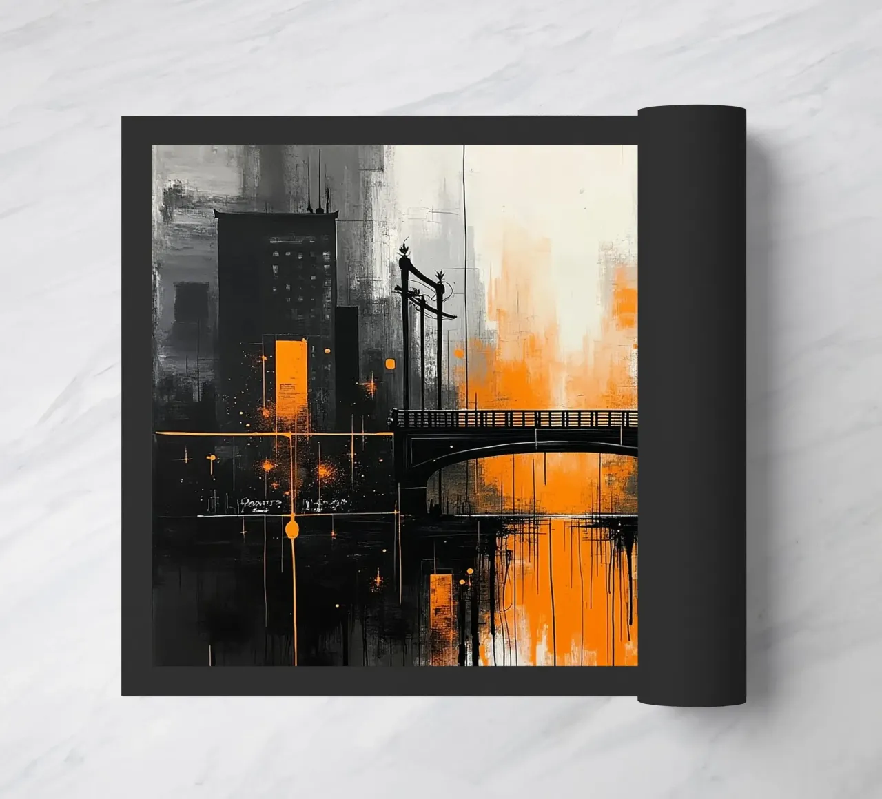 Skyline con ponte_arancio zerbino da Fantasie & Mystikwelten by LK