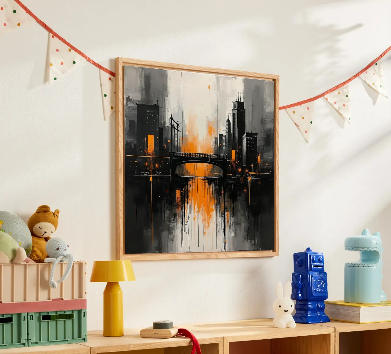 Skyline con ponte_arancio plexiglass da Fantasie & Mystikwelten by LK