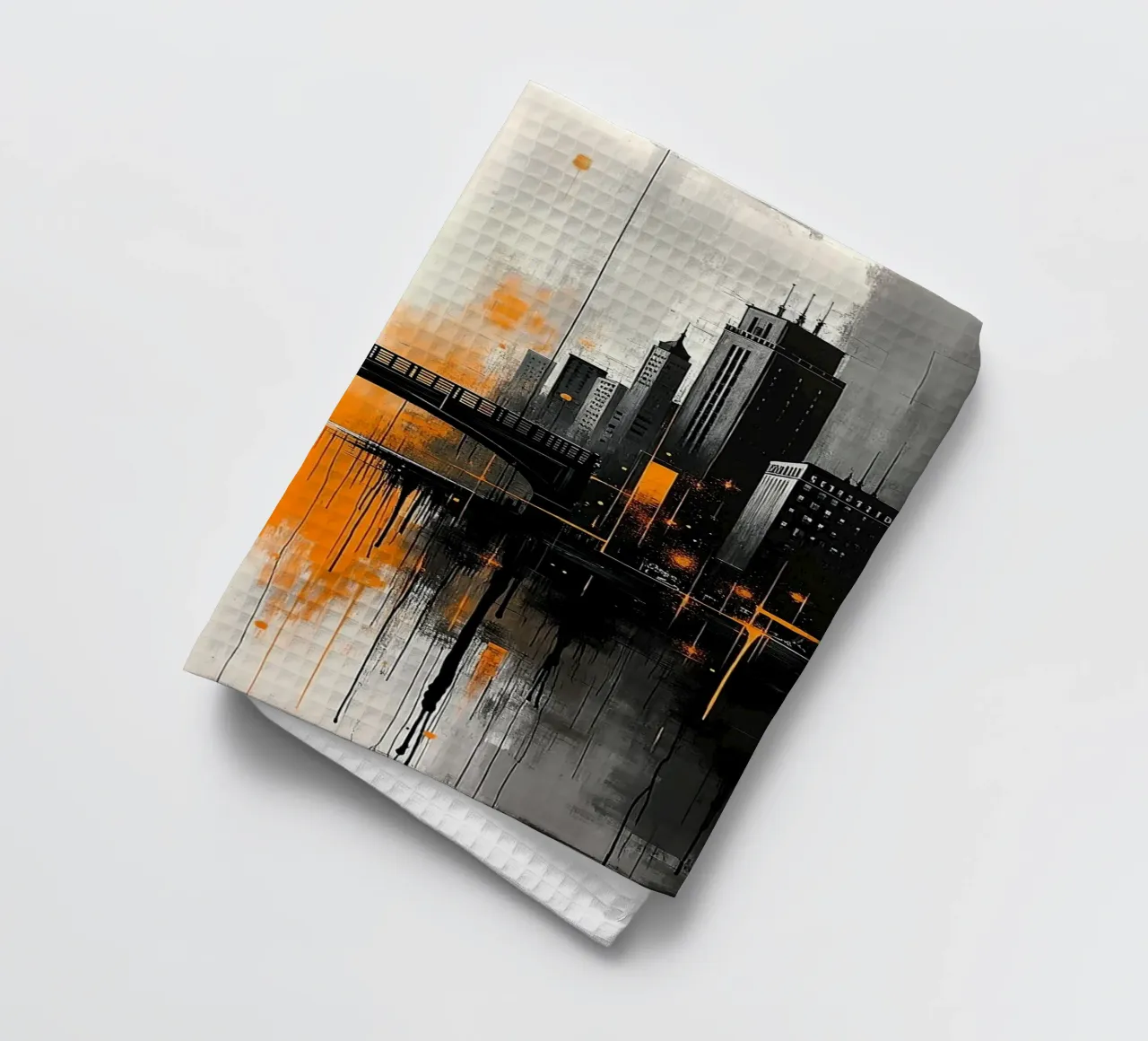 Skyline con ponte_arancio canovaccio da cucina da Fantasie & Mystikwelten by LK