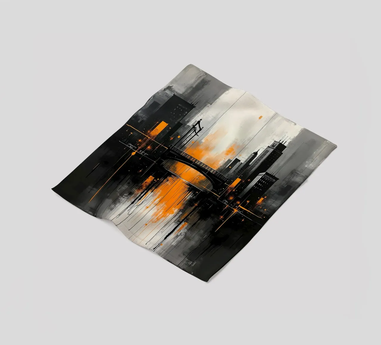 Skyline con ponte_arancio coperta in pile da Fantasie & Mystikwelten by LK