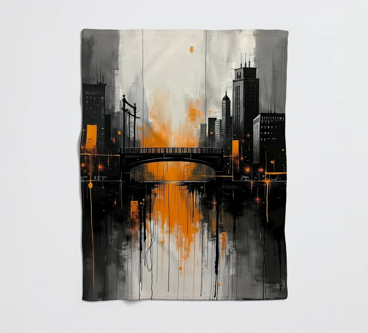 Skyline con ponte_arancio coperta in pile da Fantasie & Mystikwelten by LK