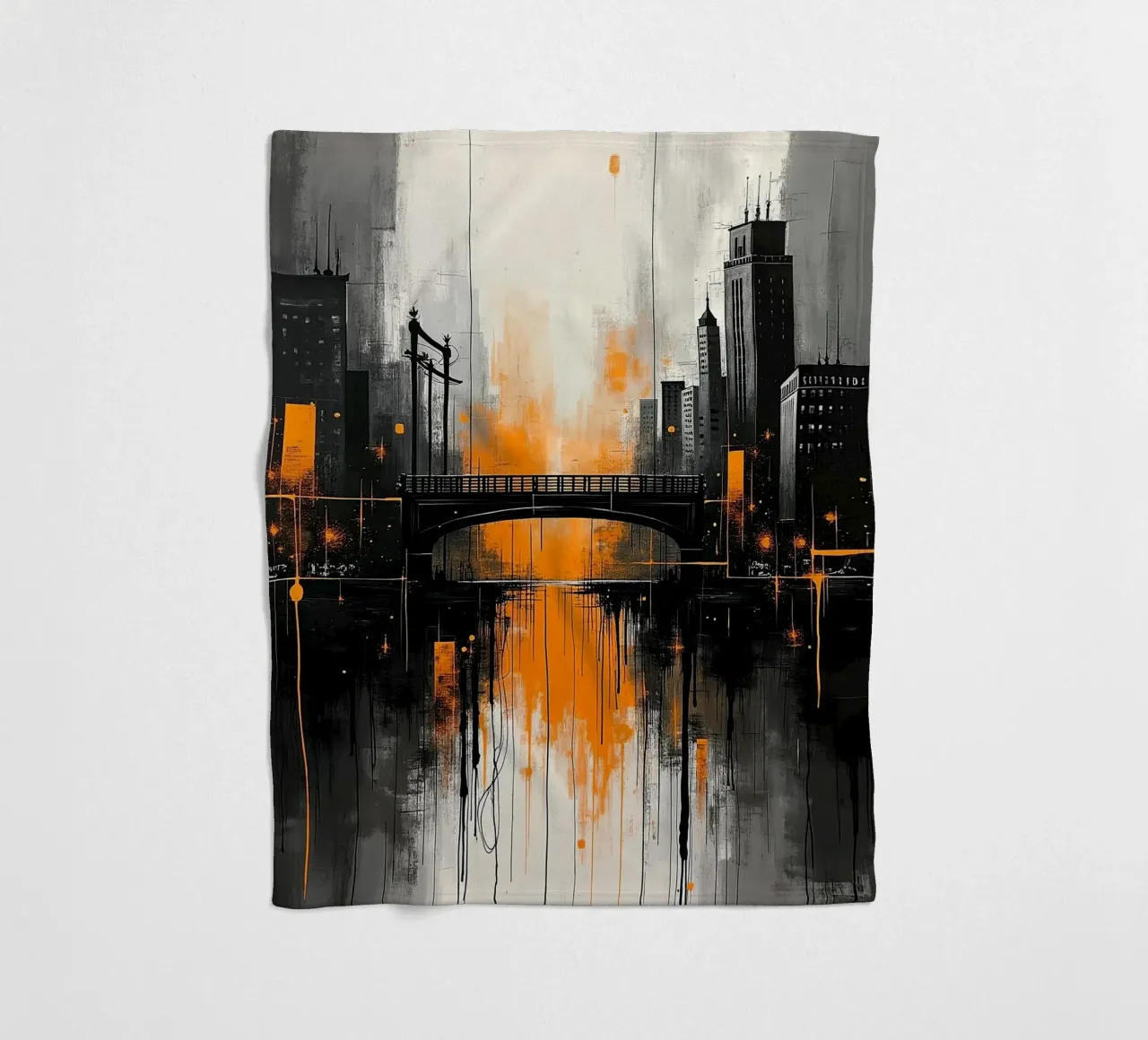 Skyline con ponte_arancio coperta in pile da Fantasie & Mystikwelten by LK