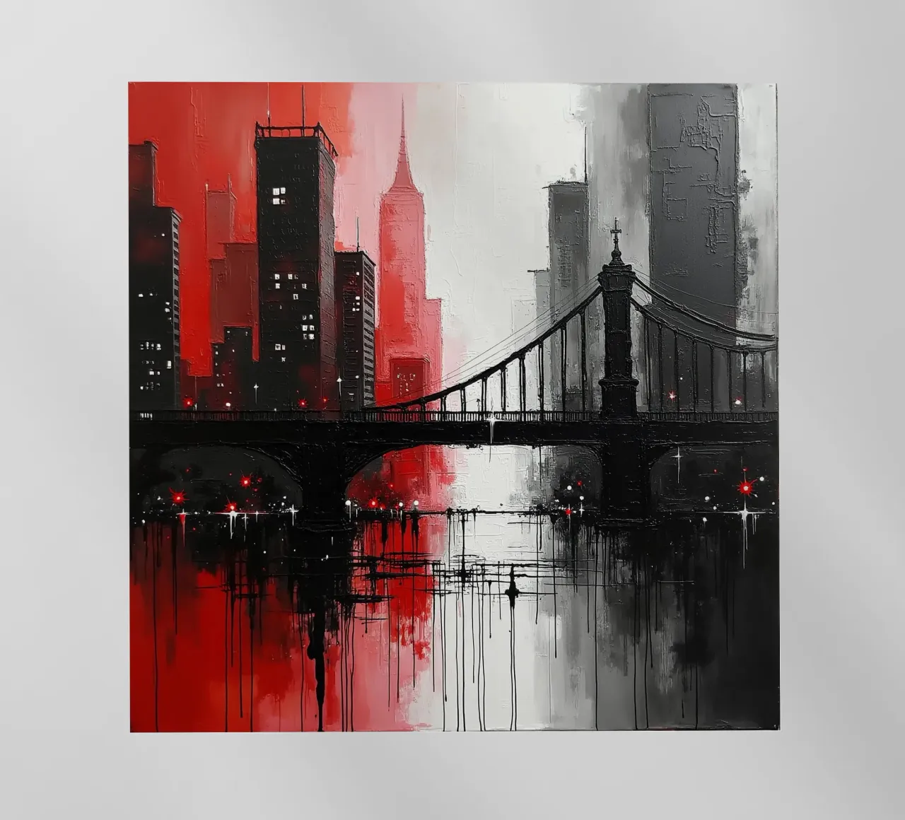 Skyline con ponte_rosso pellicola backlit da Fantasie & Mystikwelten by LK