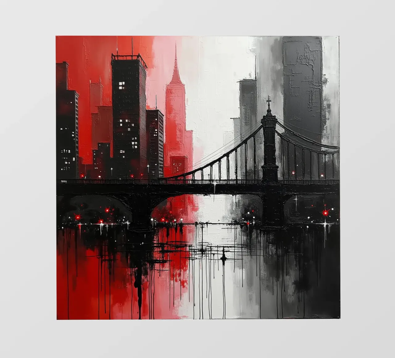 Skyline con ponte_rosso pellicola backlit da Fantasie & Mystikwelten by LK