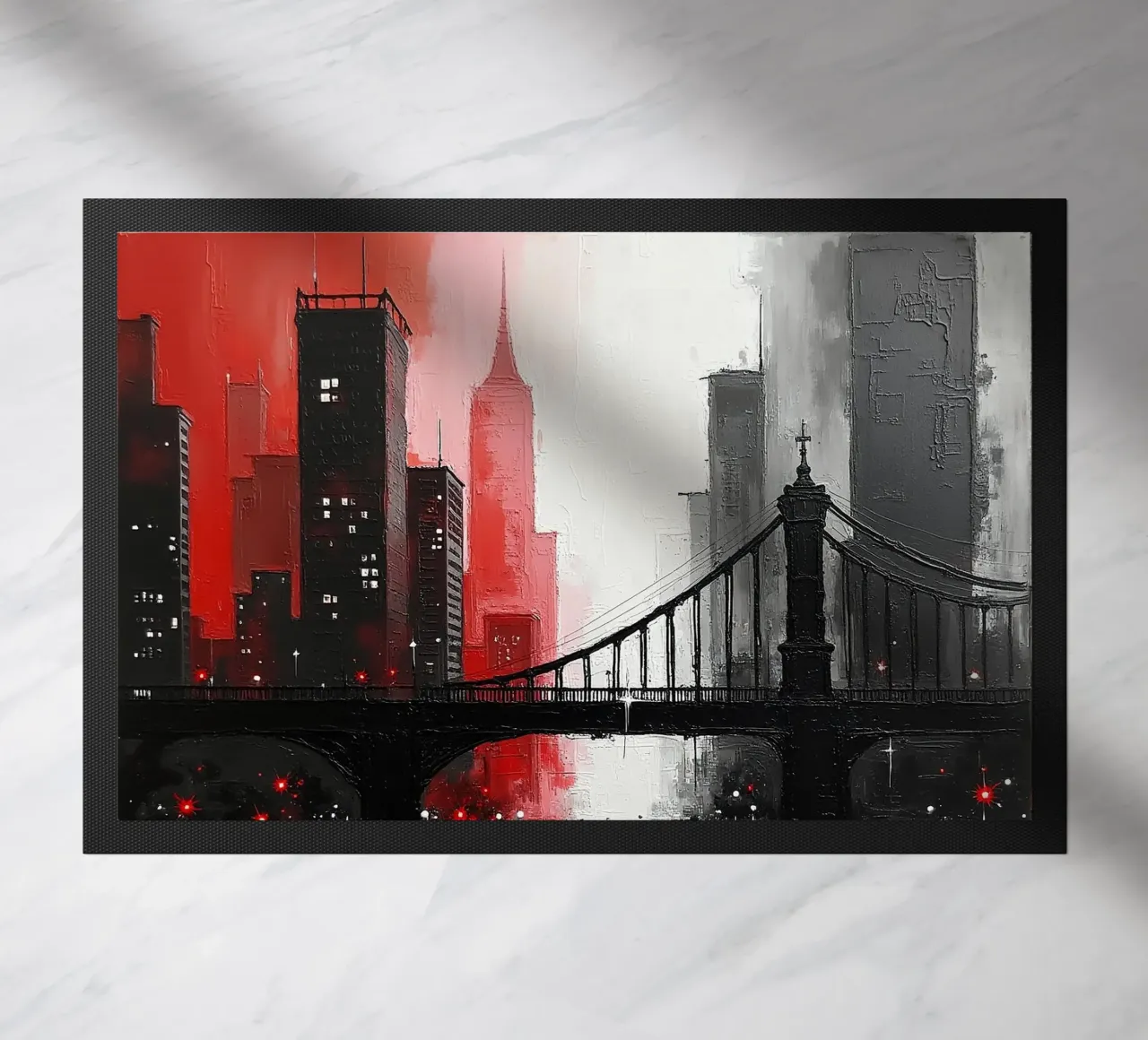 Skyline con ponte_rosso zerbino da Fantasie & Mystikwelten by LK