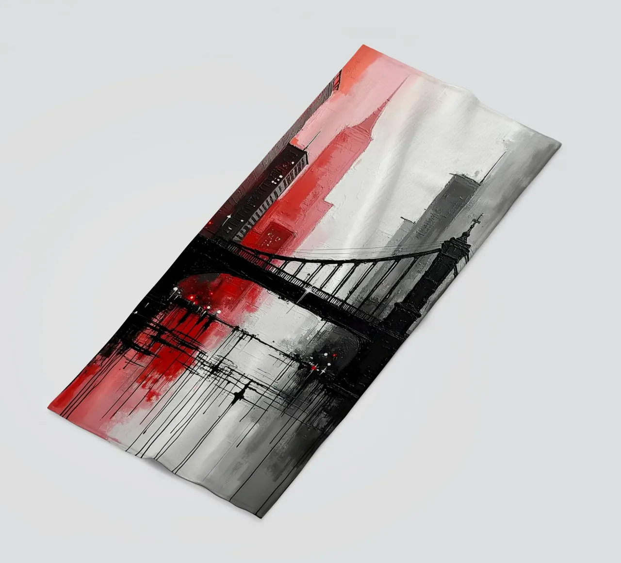 Skyline con ponte_rosso telo mare da Fantasie & Mystikwelten by LK