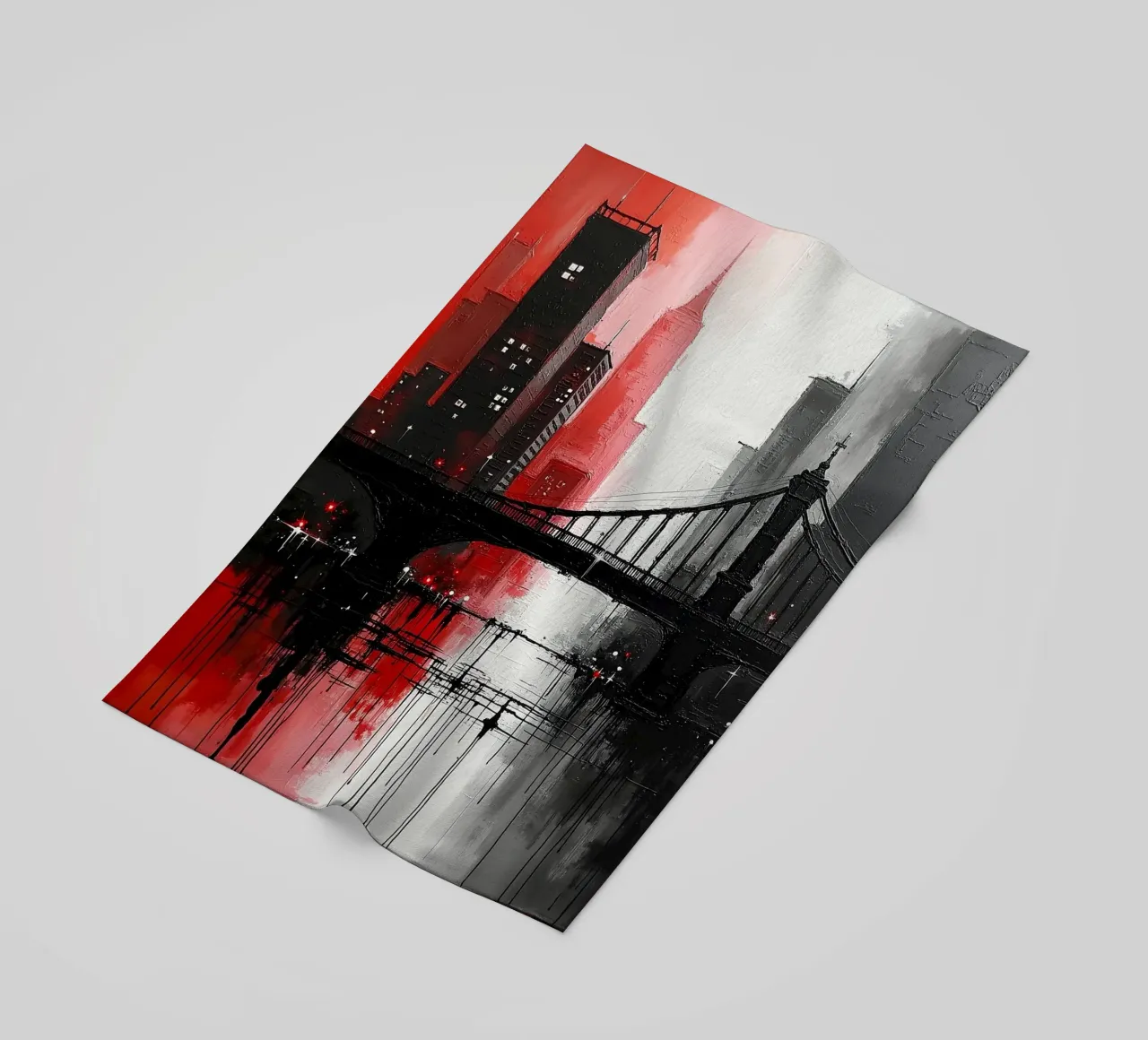 Skyline con ponte_rosso telo mare da Fantasie & Mystikwelten by LK