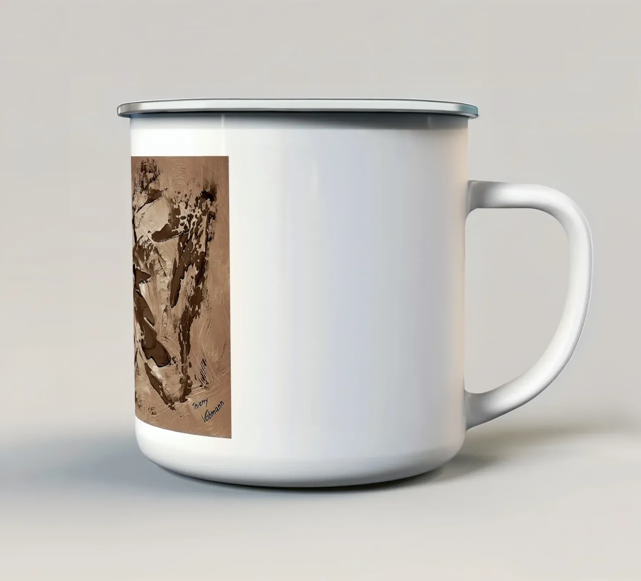 SEPIA 64 tazza in smalto da Thierry Vobmann Abstract painting
