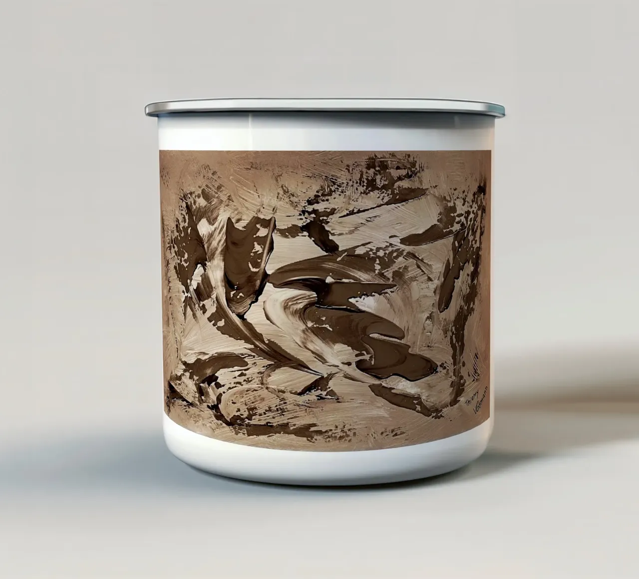 SEPIA 64 tazza in smalto da Thierry Vobmann Abstract painting