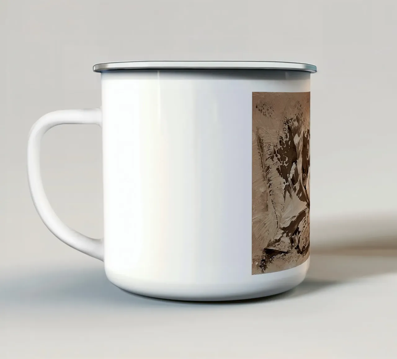 SEPIA 64 tazza in smalto da Thierry Vobmann Abstract painting
