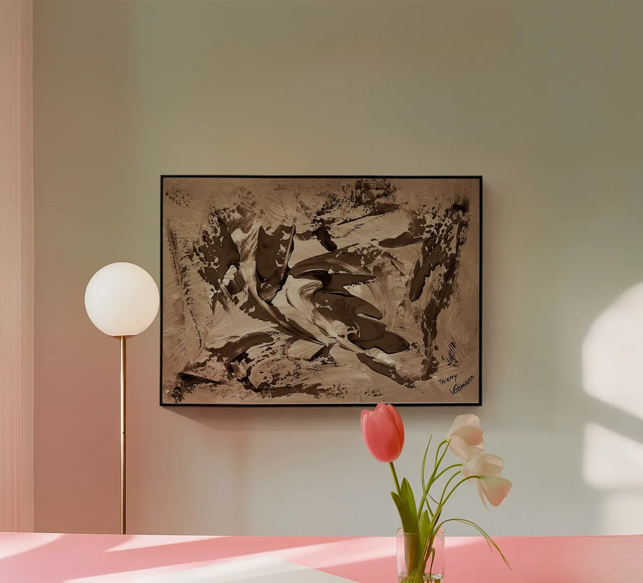 SEPIA 64 plexiglass da Thierry Vobmann Abstract painting