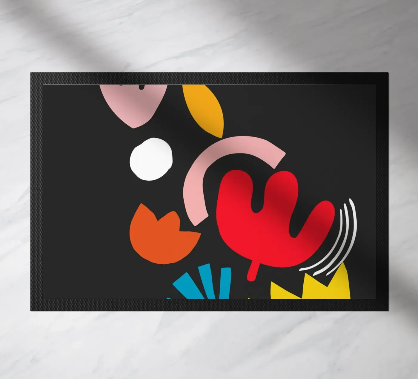 Floral Explosion doormat by Rose Beck Art