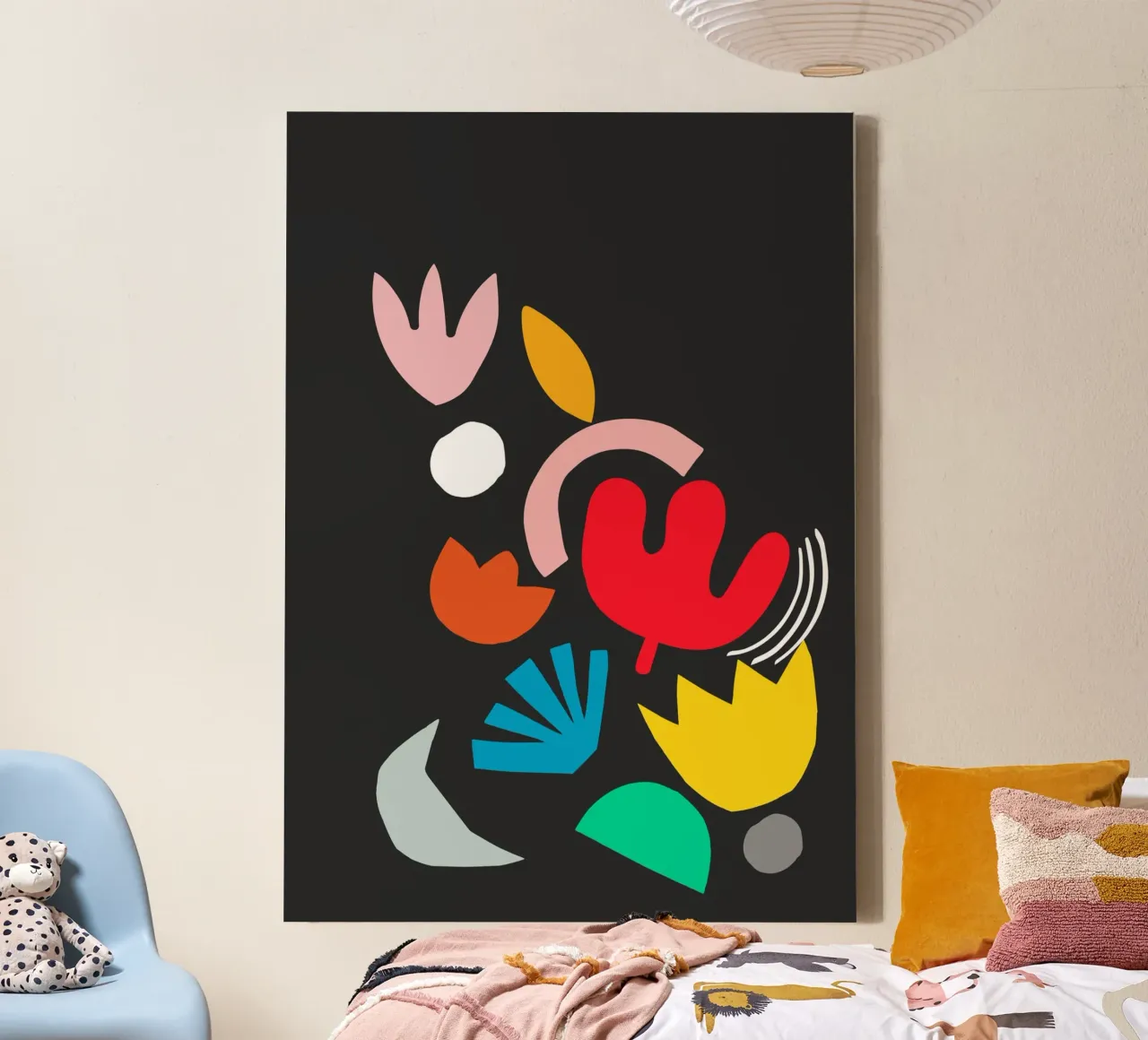 Bloemen explosie canvas met Baklijst van Rose Beck Art