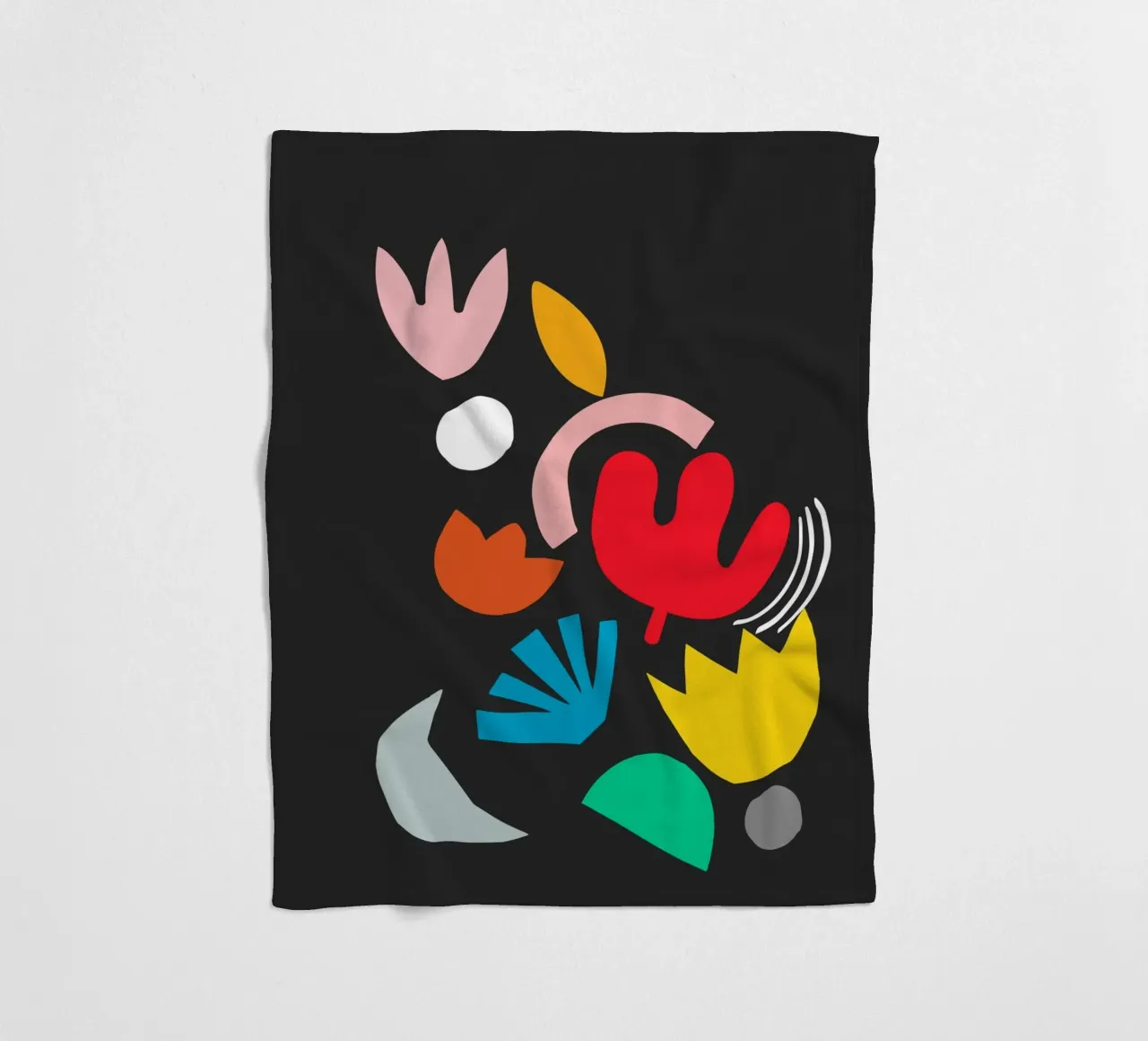 Blumenexplosion Fleecedecke von Rose Beck Art