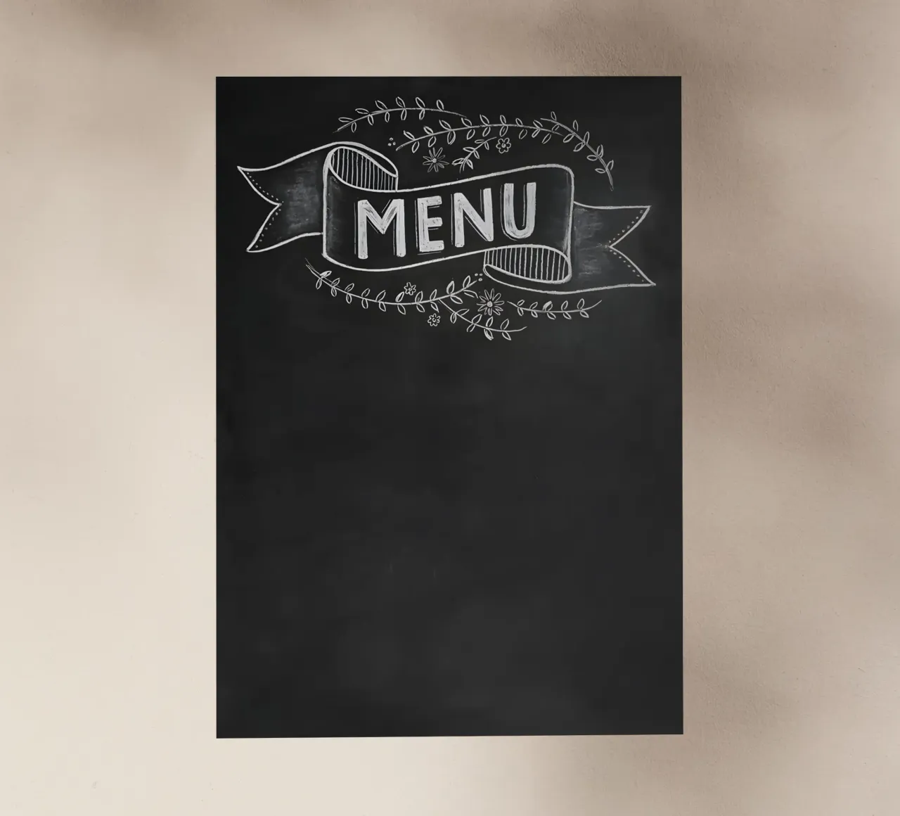 MENU pellicola backlit da Type & Tape