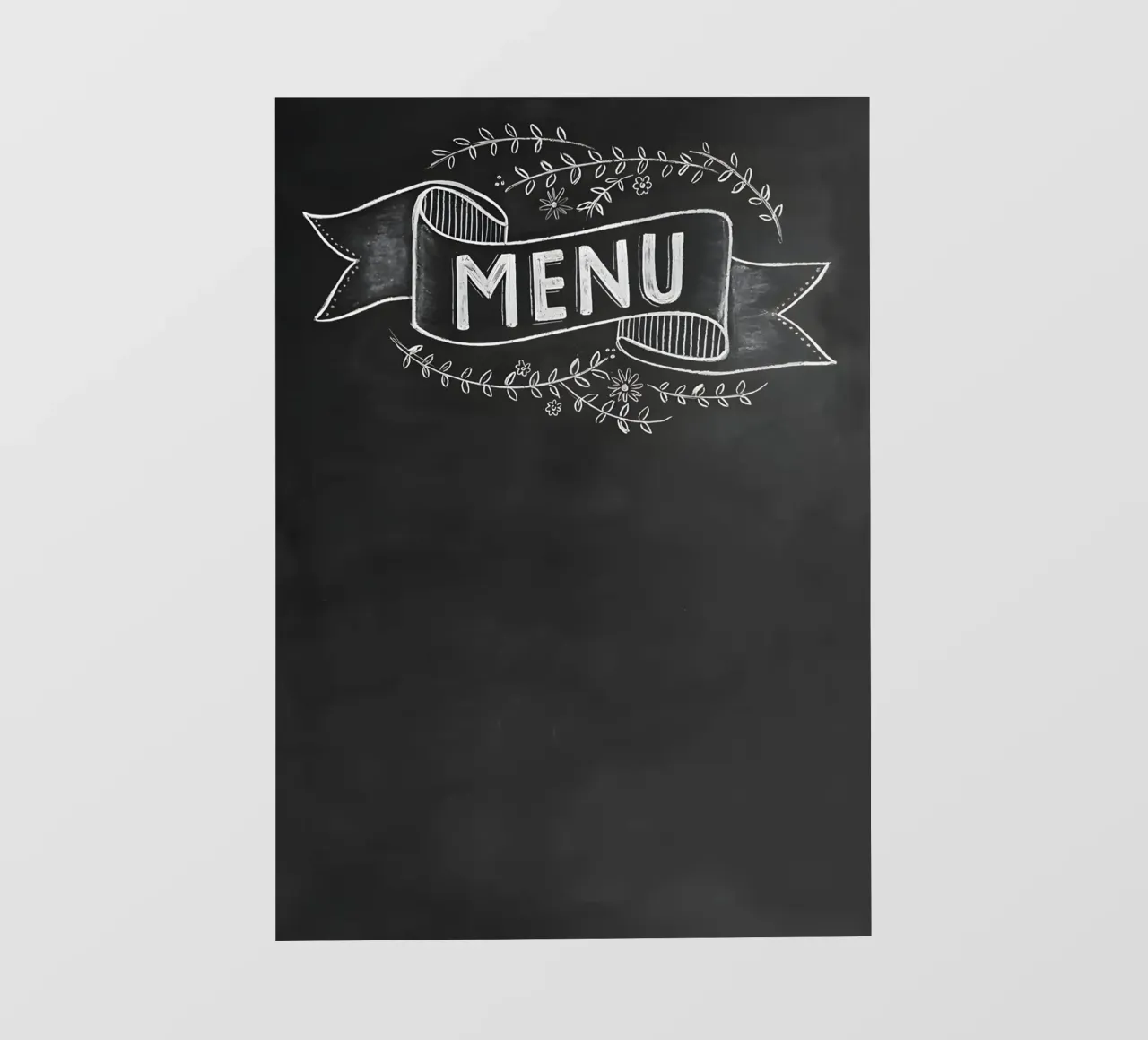 MENU telo in pvc da Type & Tape