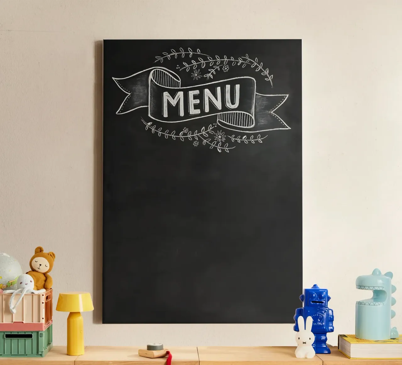 MENU canvas met Baklijst van Type & Tape