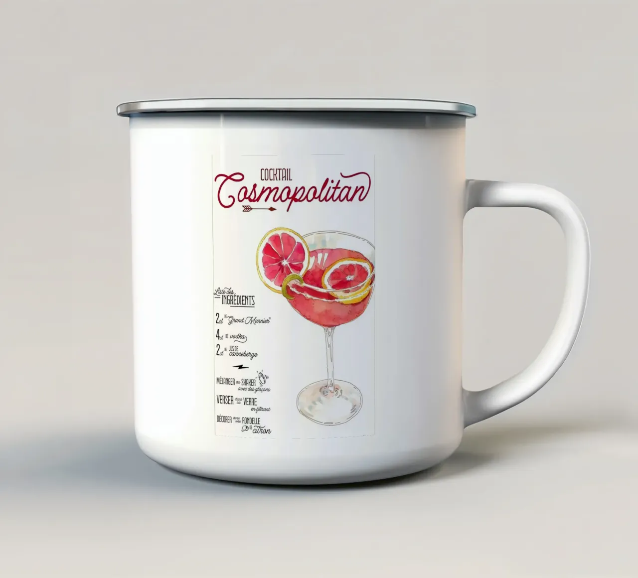 Casmopolita tazza in smalto da Type & Tape
