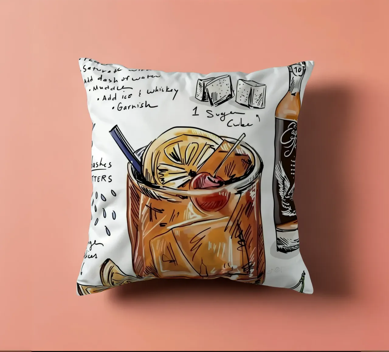 Old Fashioned cuscino da Type & Tape