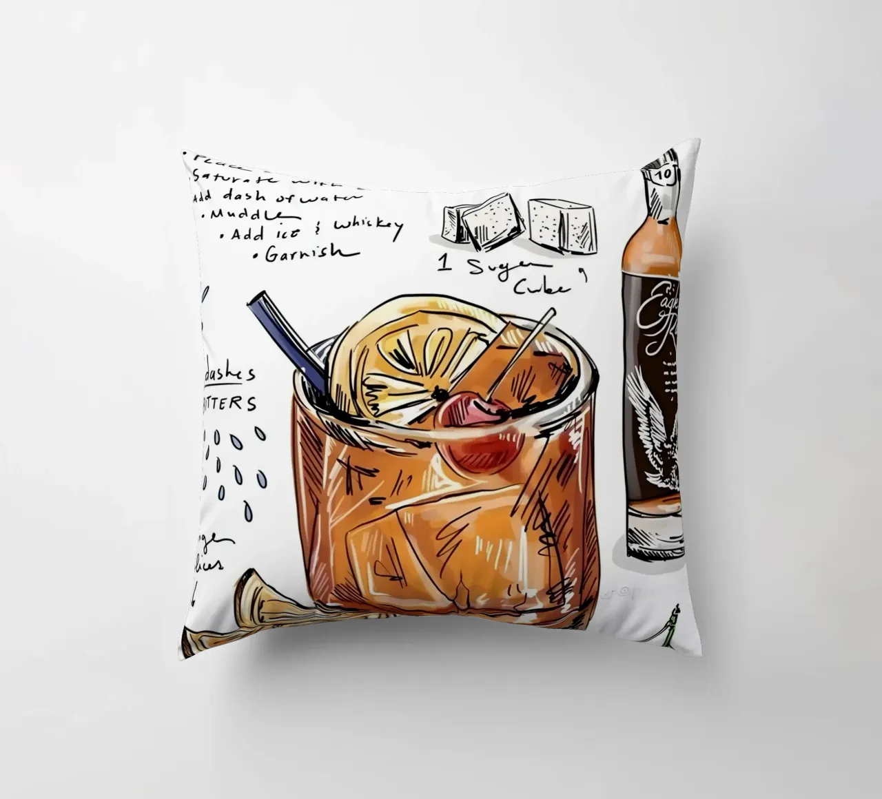 Old Fashioned cuscino da Type & Tape