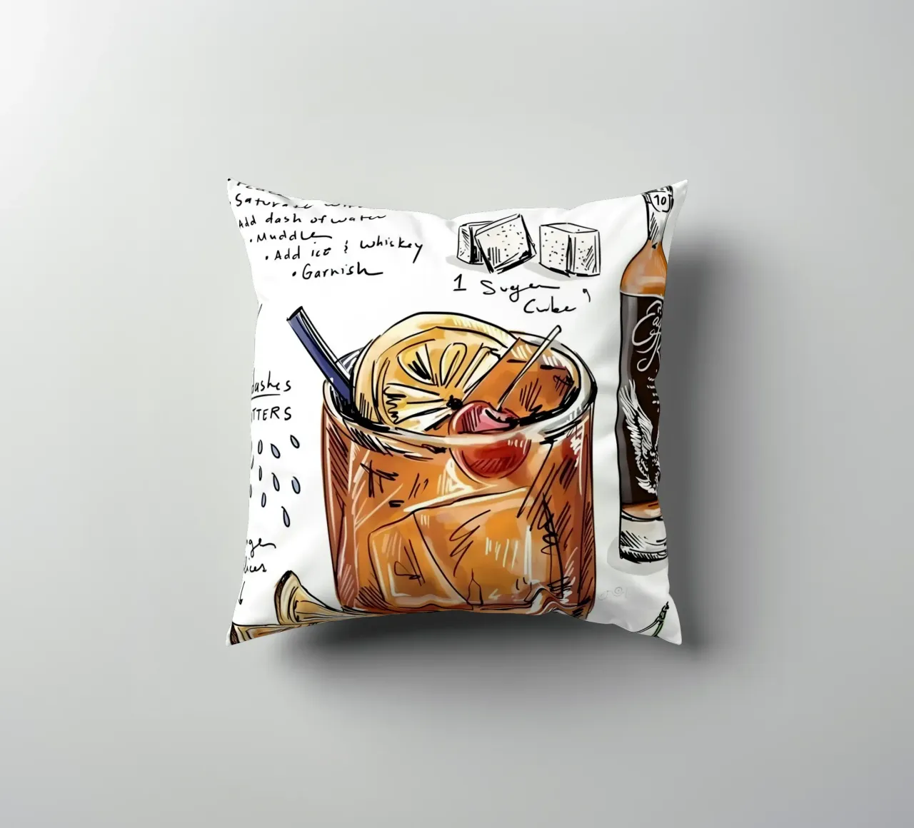 Old Fashioned cuscino da Type & Tape