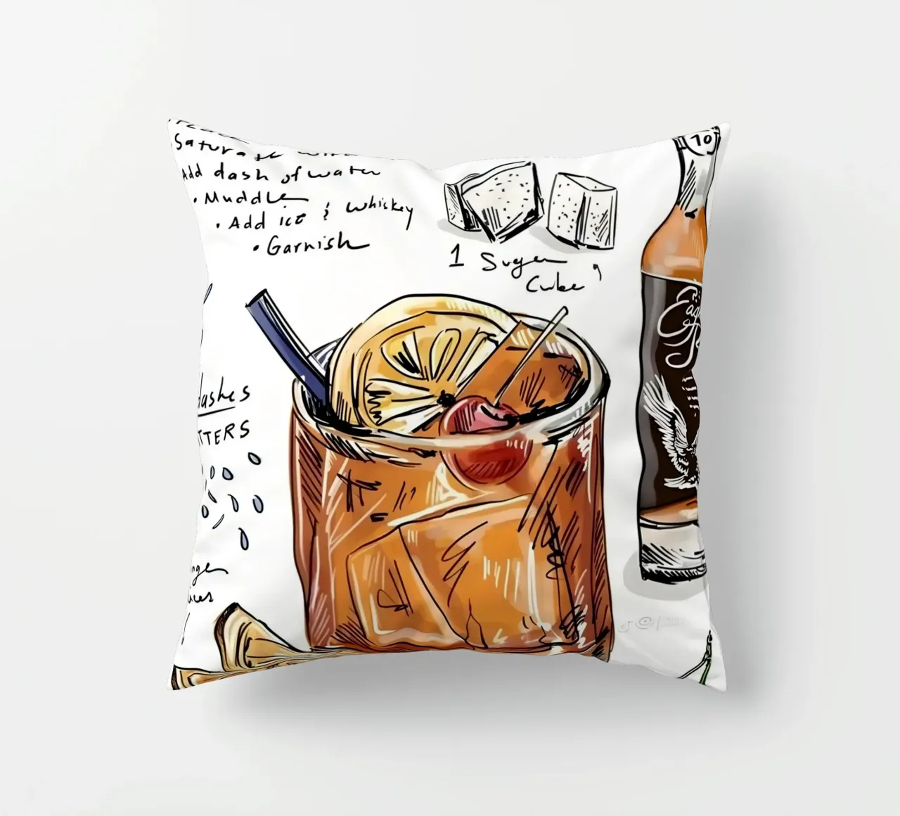 Old Fashioned cuscino da Type & Tape