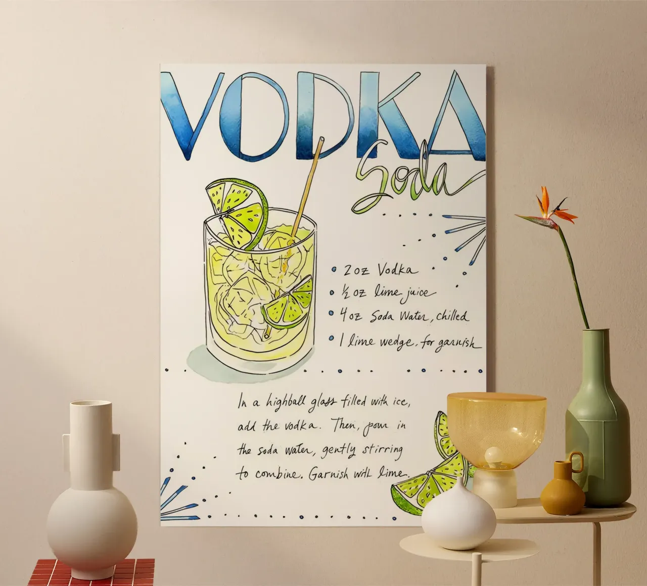 Vodka Soda plexiglass da Type & Tape