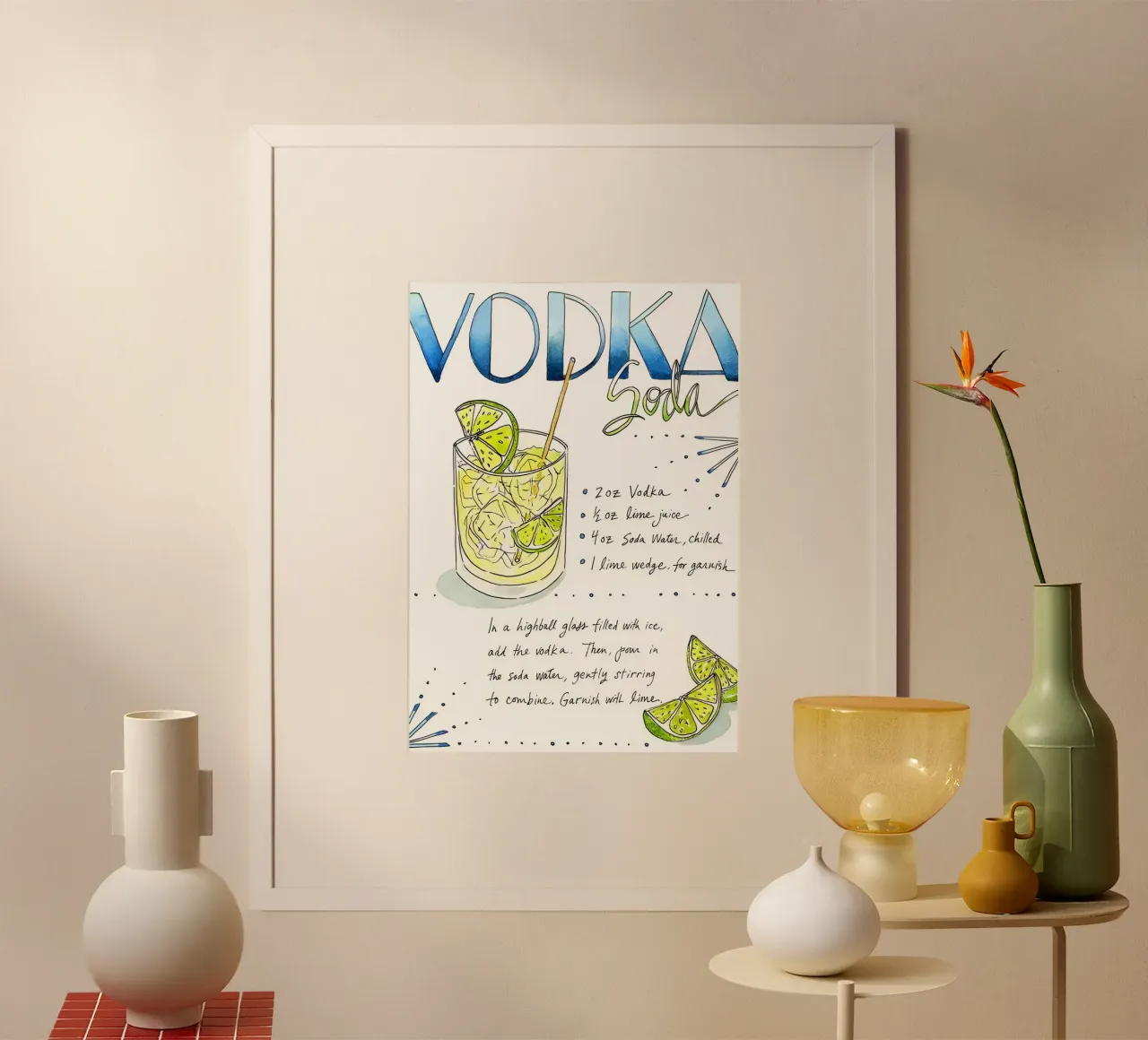 Vodka Soda poster da Type & Tape