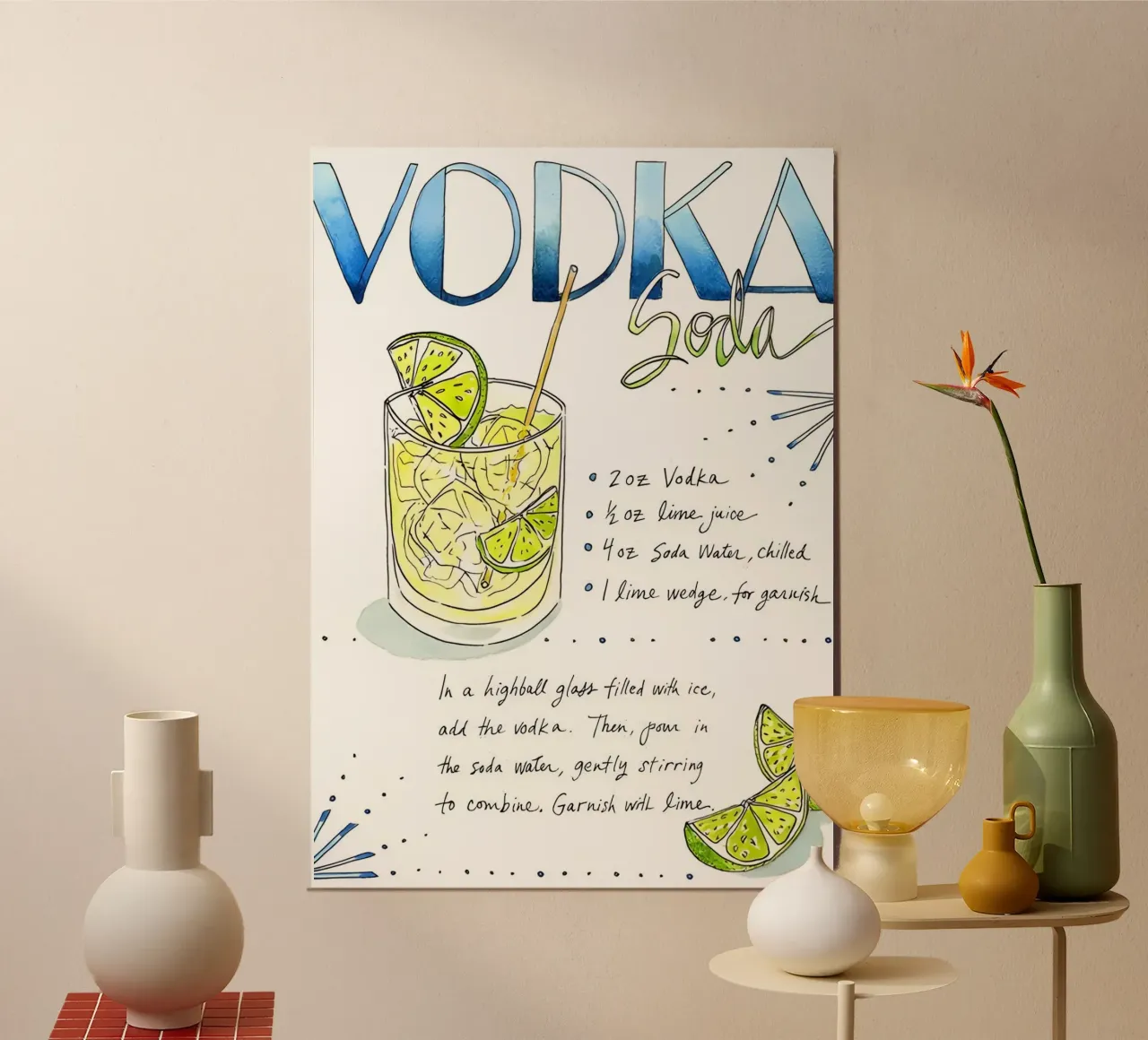 Vodka Soda poster da Type & Tape