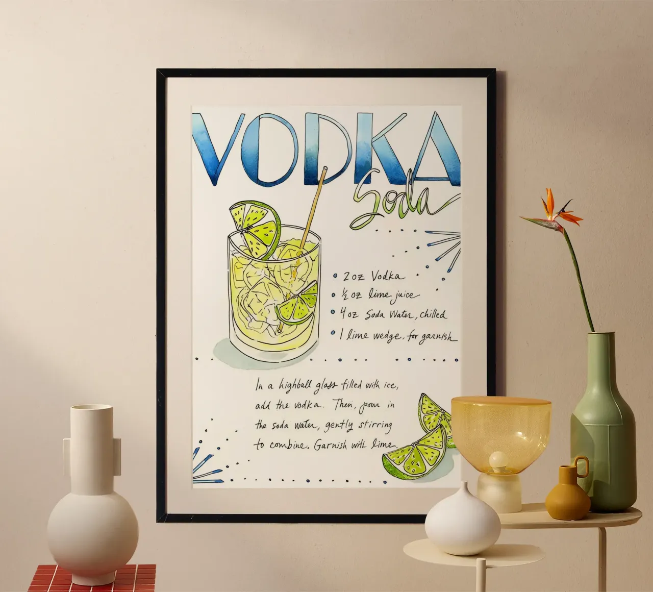 Vodka Soda poster da Type & Tape